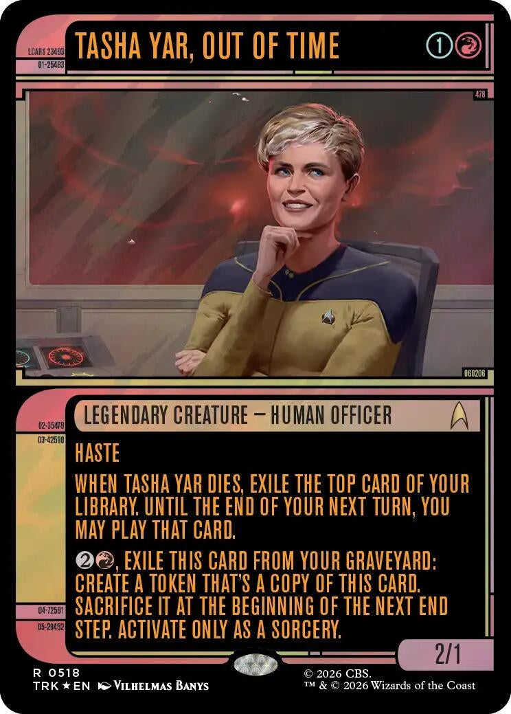 Tasha Yar, Out of Time (Showcase) (Surge Foil) (518) (TRK)