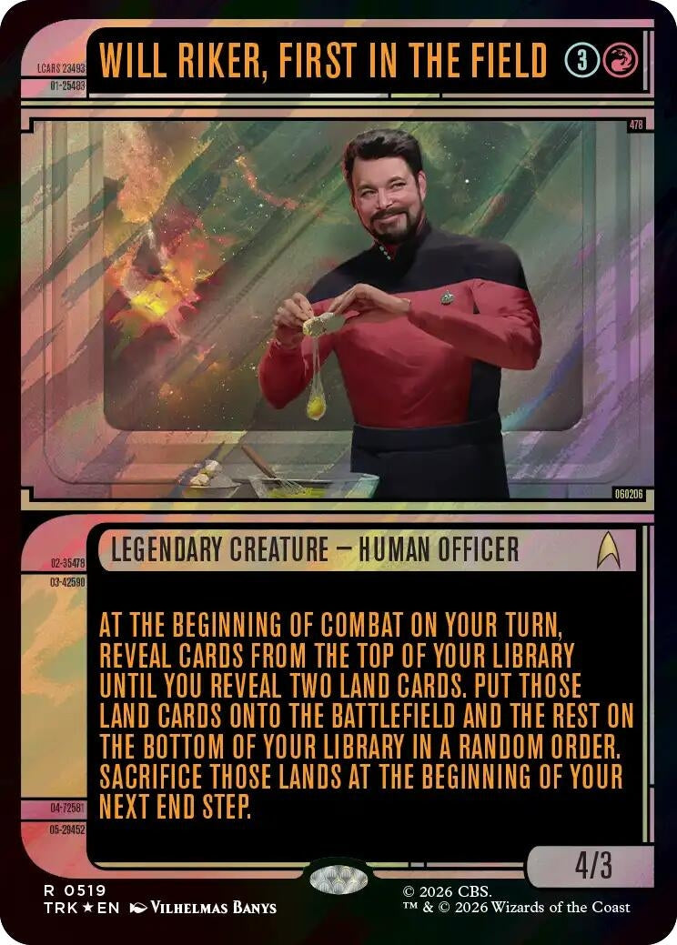 Will Riker, First in the Field (Showcase) (Surge Foil) (519) (TRK)