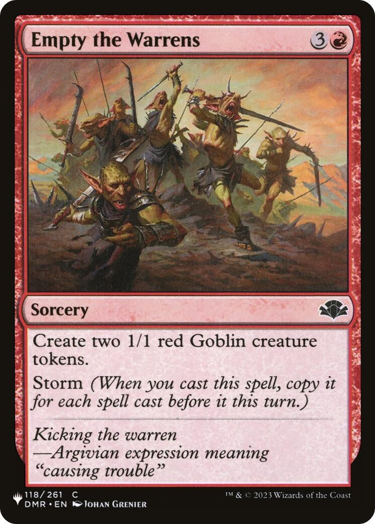 Image for Empty the Warrens (DMR) (LIST) - Magic: The Gathering