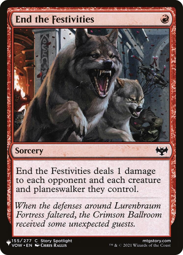 End the Festivities (LIST)