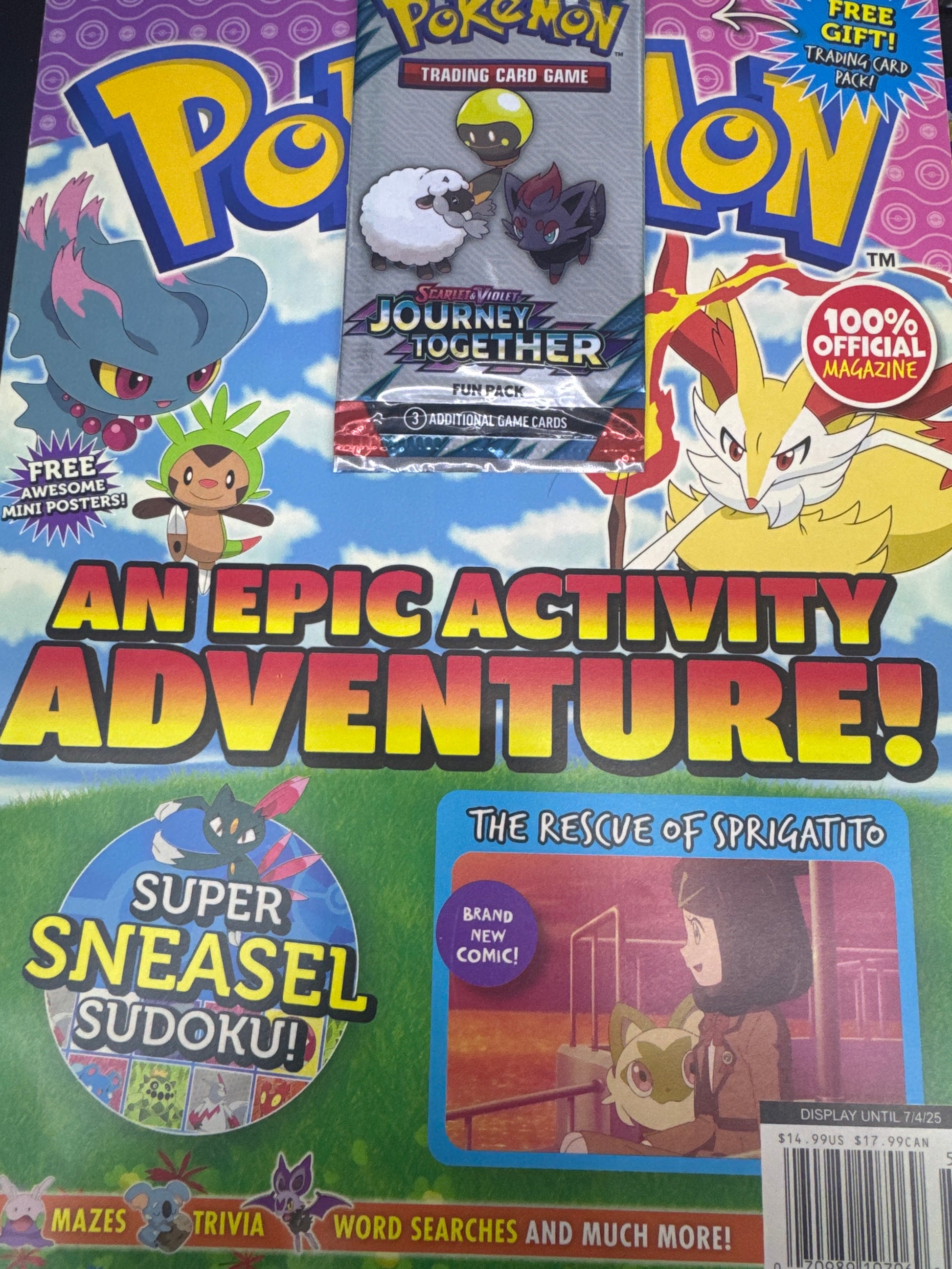 Pokemon Magazine Epic Activity Adventure ~ Includes 1 Journey Together Fun Pack