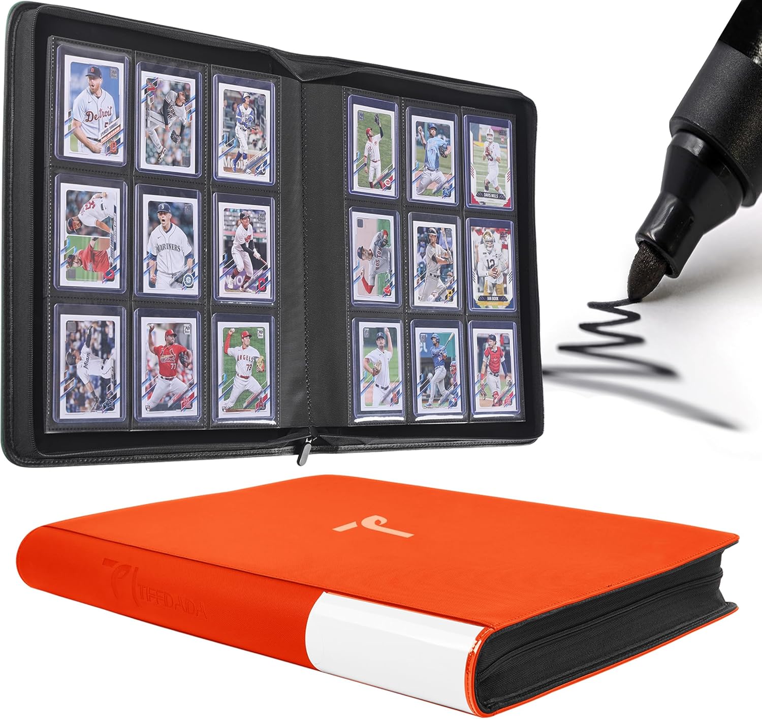 Top Loader Binder, 9 Pocket, Holds Up to 360 3" x 4" Toploader