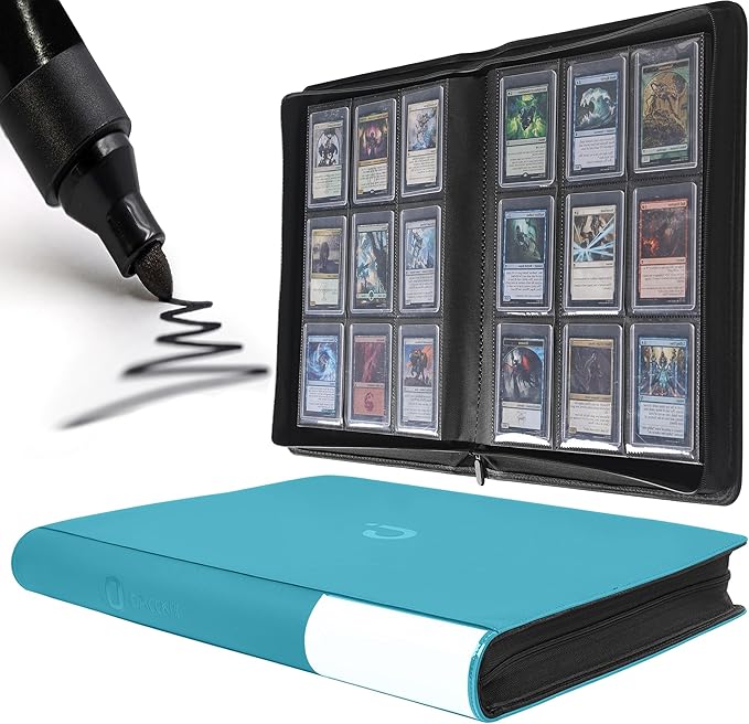 D DACCKIT Toploader Binder - 4 Pocket Top Loader Binder