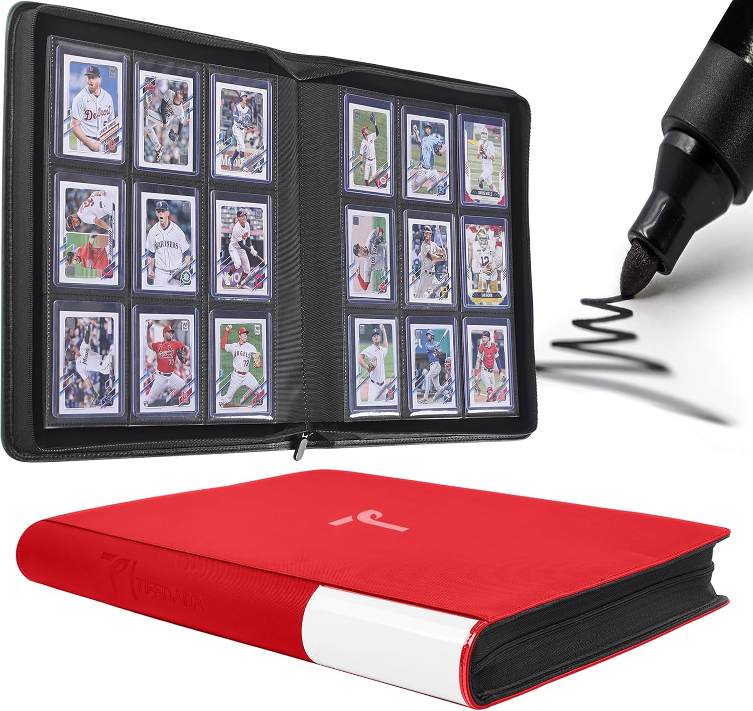 Top Loader Binder, 9 Pocket, Holds Up to 360 3" x 4" Toploader