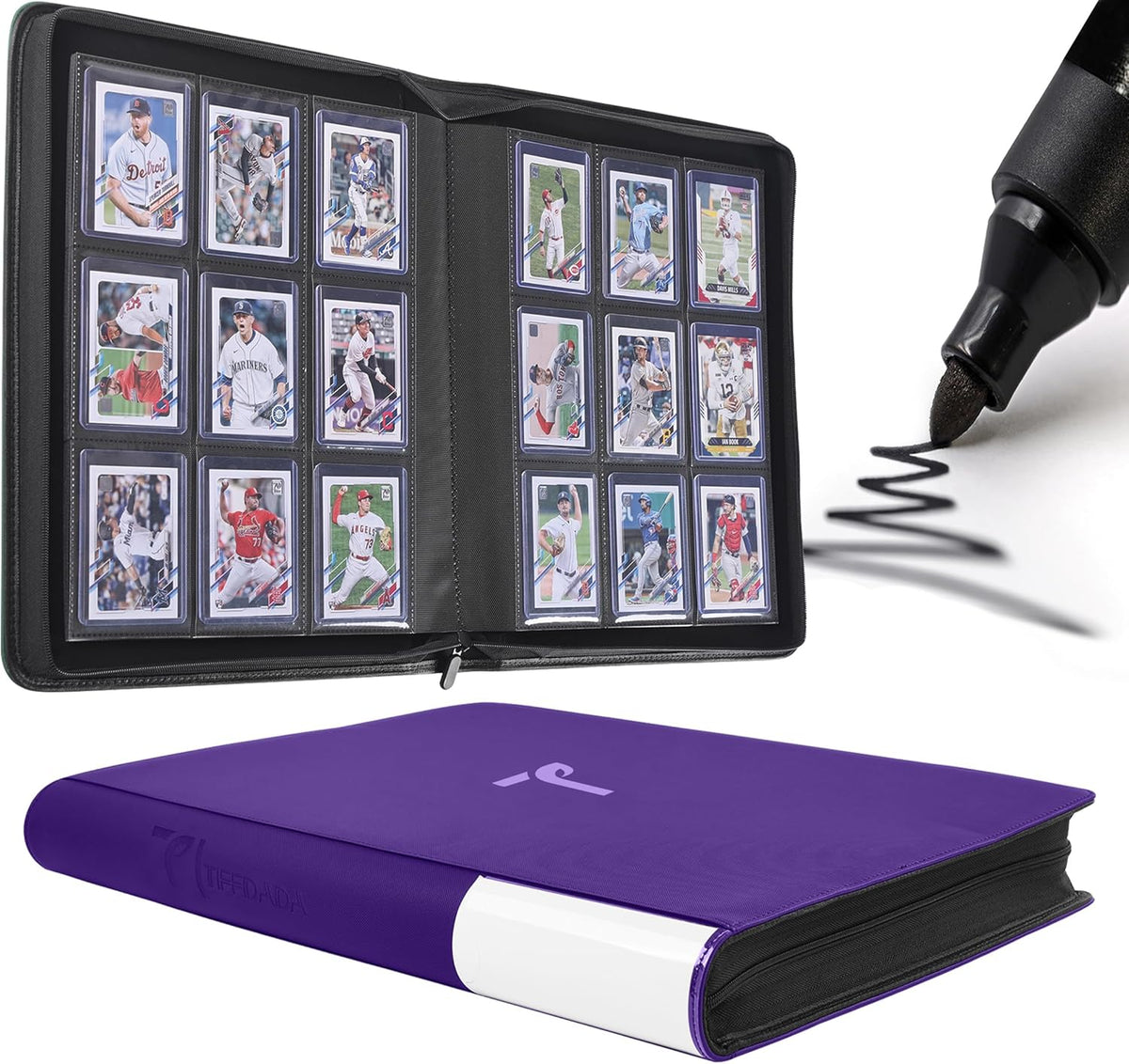 Top Loader Binder, 9 Pocket, Holds Up to 360 3" x 4" Toploader