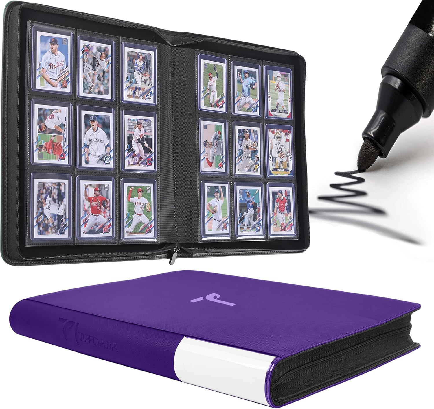 Top Loader Binder, 9 Pocket, Holds Up to 360 3" x 4" Toploader