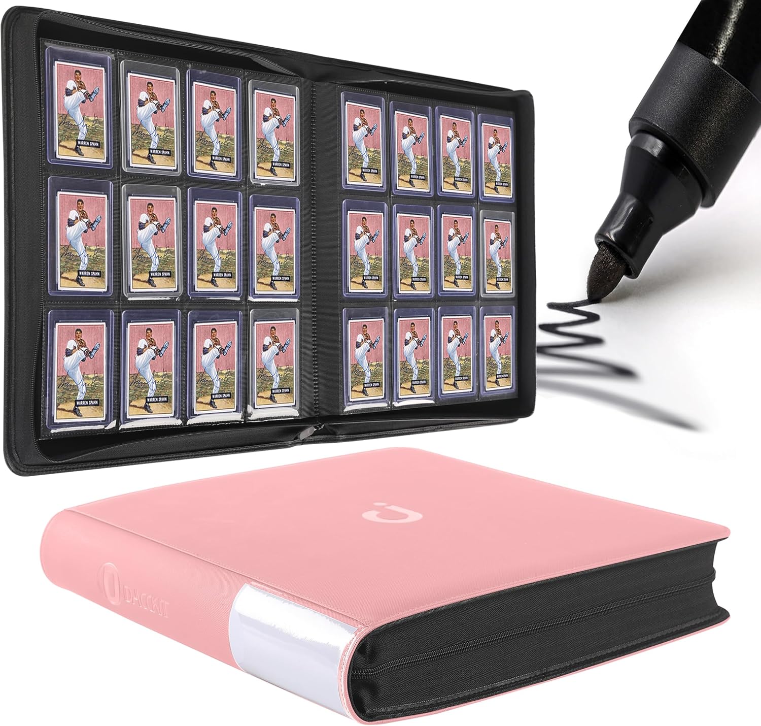 D DACCKIT 640-Card Top Loader Binder - Black