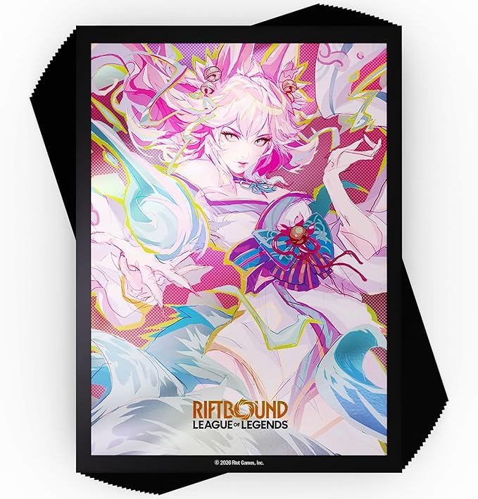 Riftbound: League of Legends - Art Sleeves: Ahri - 100ct Card Protectors, TCG Spiritforged Spirit Blossom, Character Art, Trading Game Accessory