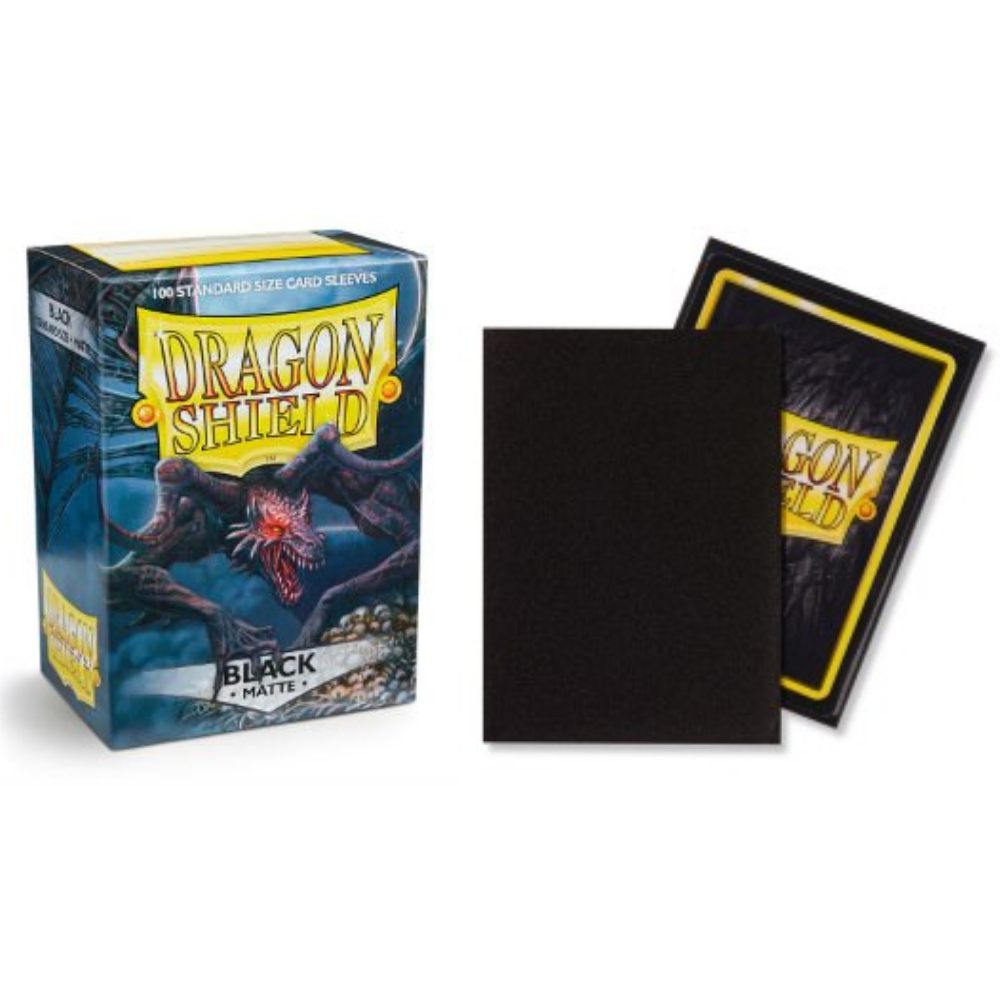 Dragon Shield 100 Standard Size Matte Card Sleeves - Black