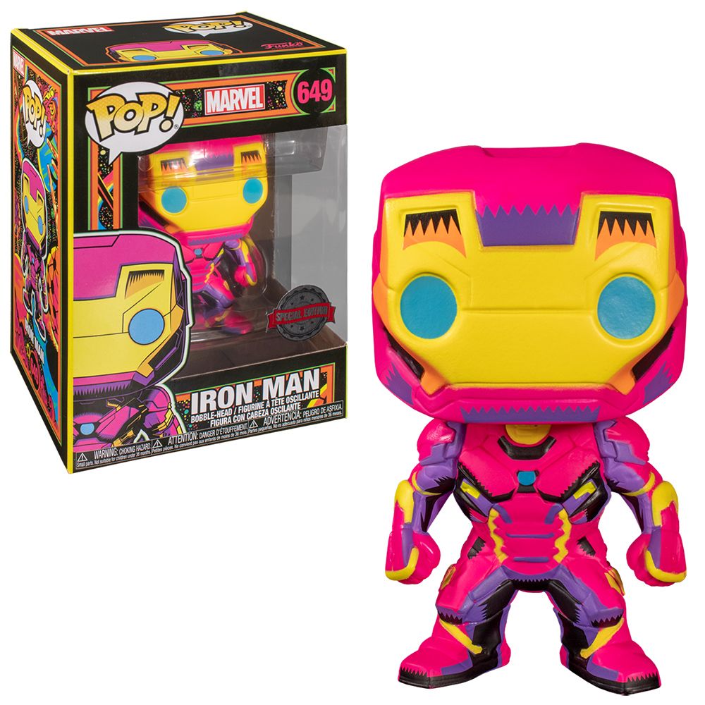 Funko POP! Marvel Black Light - Iron Man