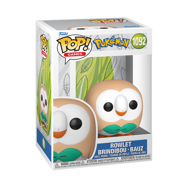 Funko Pop! Pokémon - Rowlet #1092 with Protector - New