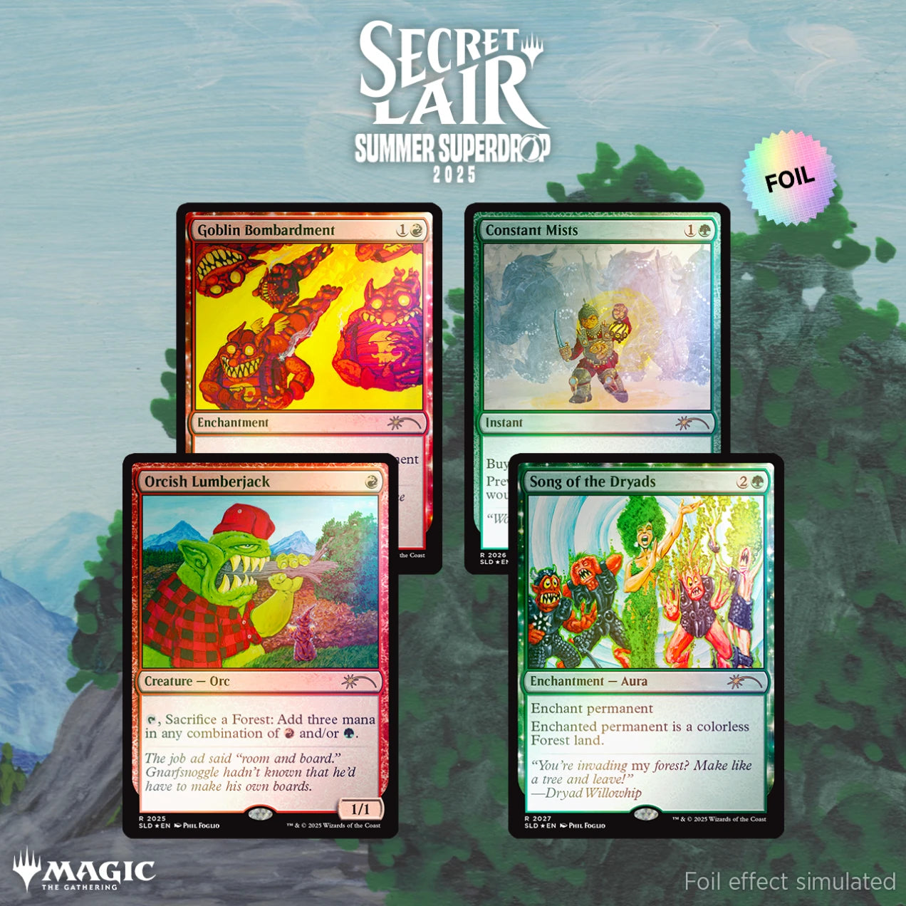 Secret Lair Drop: Summer Superdrop 2025 - Artist Series: Phil Foglio (Rainbow Foil Edition)