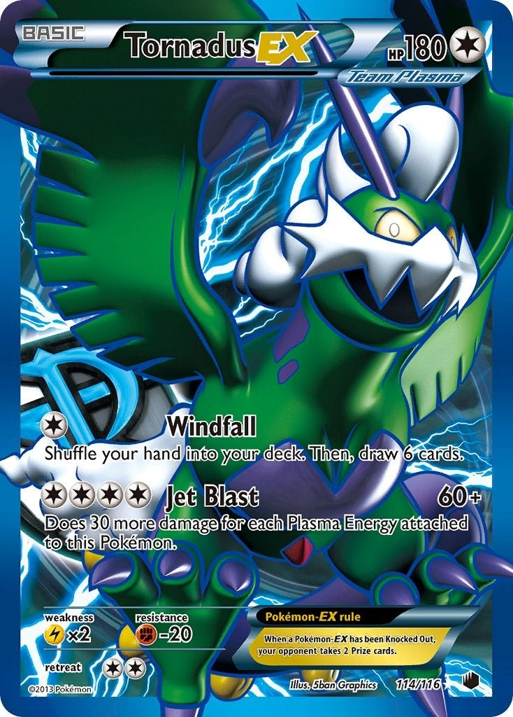 Tornadus EX (Team Plasma) (114 Full Art) (114/116) (PLF)