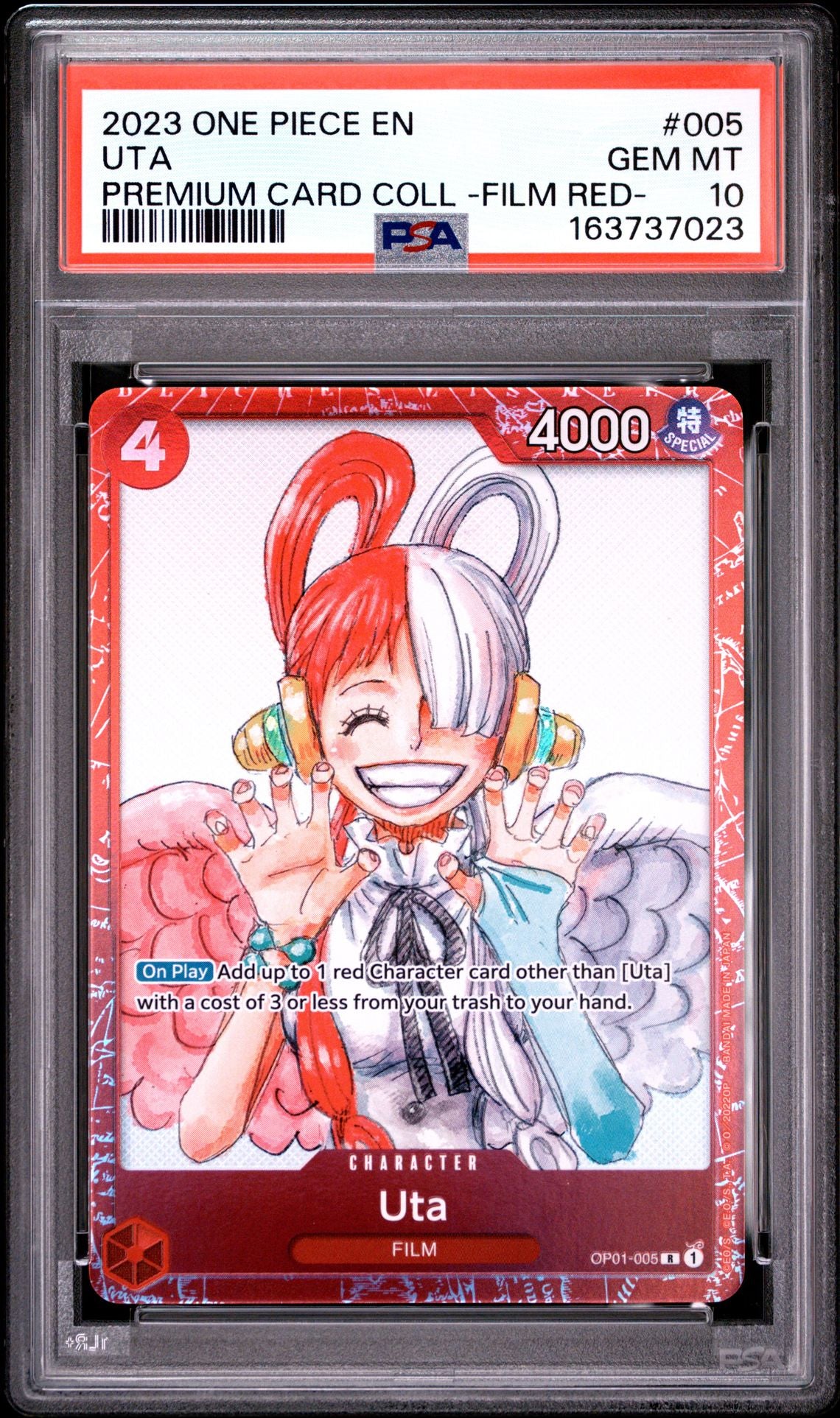 UTA 2023 ONE PIECE PREMIUM CARD COLLECTION -ONE PIECE FILM RED- PSA GEM MT 10