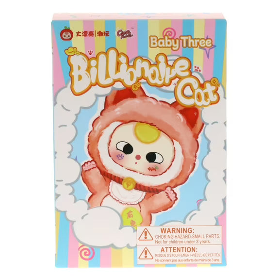 Baby Three Collectible Mystery Plush - Blind Box Surprise Toy - Billionaire Cat Plush Collection - Includes 1 Random Character