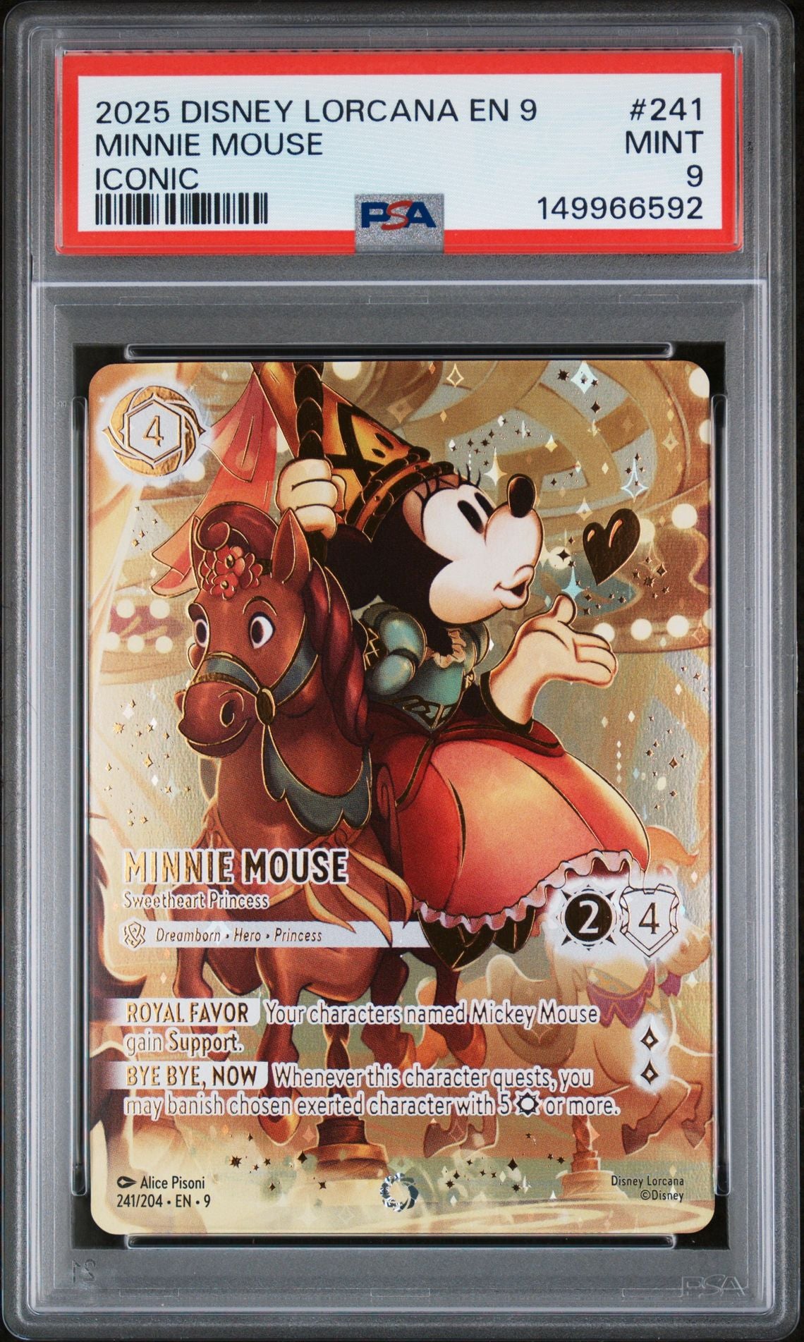 Minnie Mouse Iconic 2025 Lorcana PSA 9