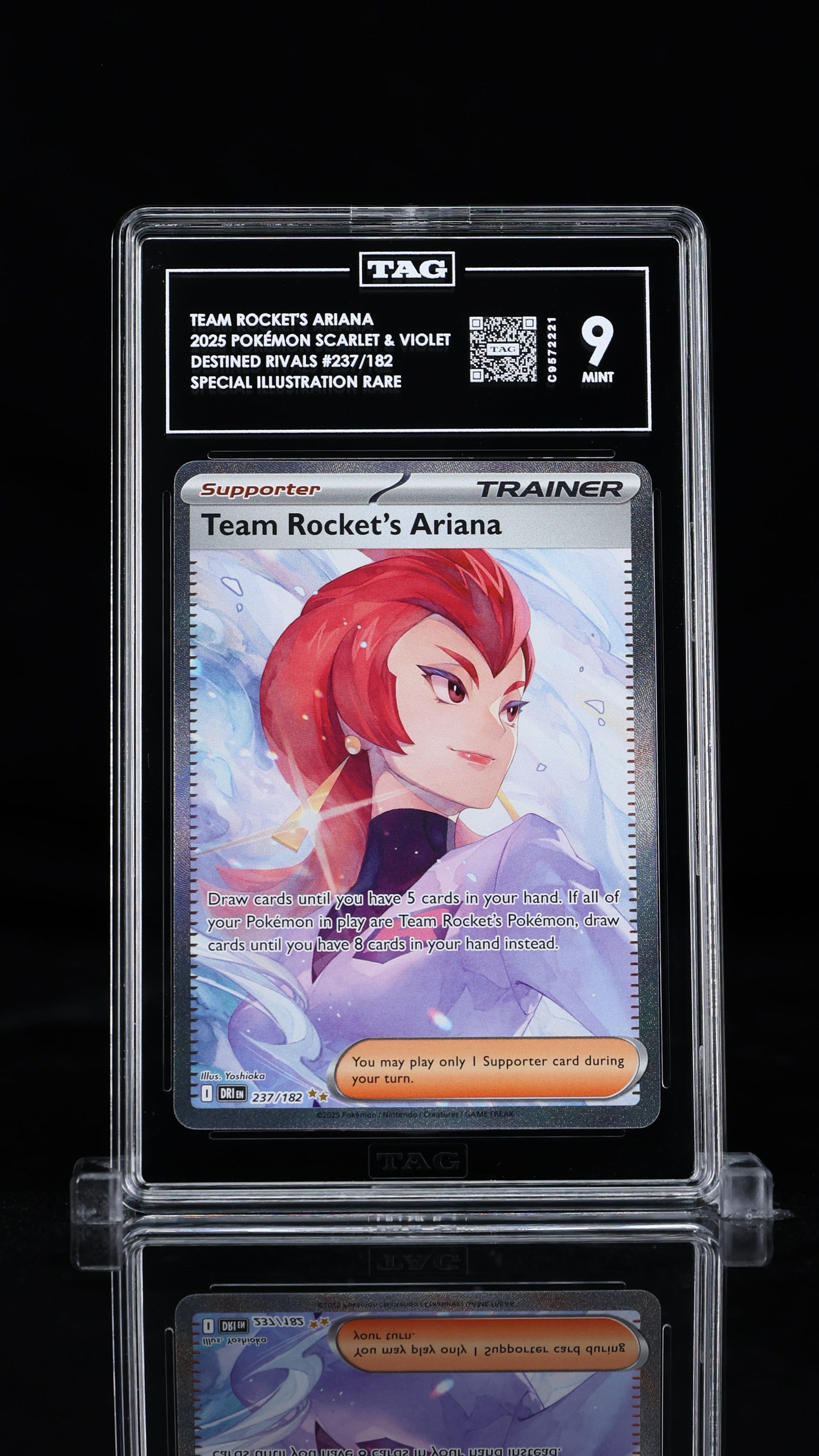 Team Rocket's Ariana Special Illustration Rare 2025 Pokémon Scarlet & Violet TAG 9 MINT