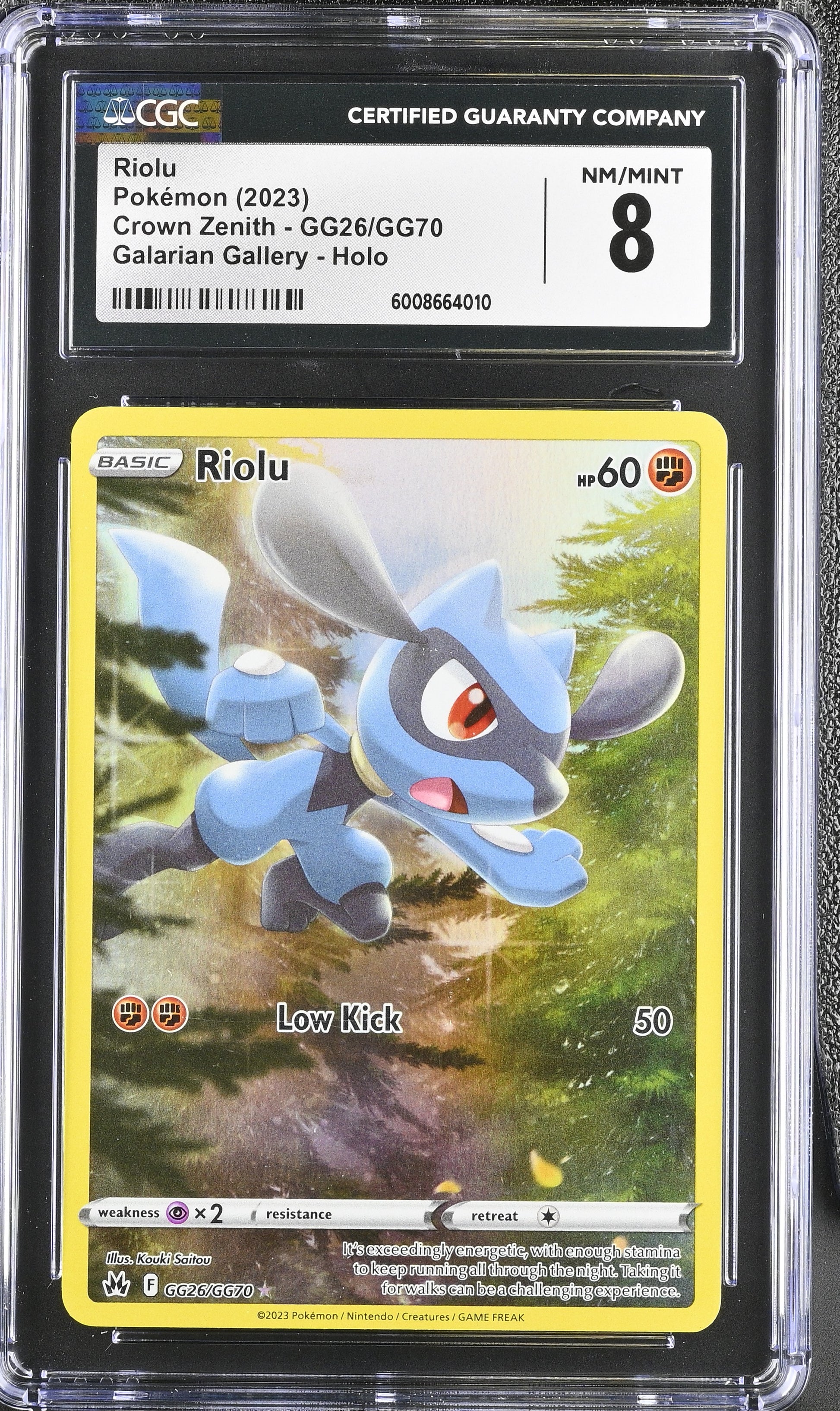Riolu Galarian Gallery Galarian Gallery Crown Zenith GG26/GG70 NM CGC 8