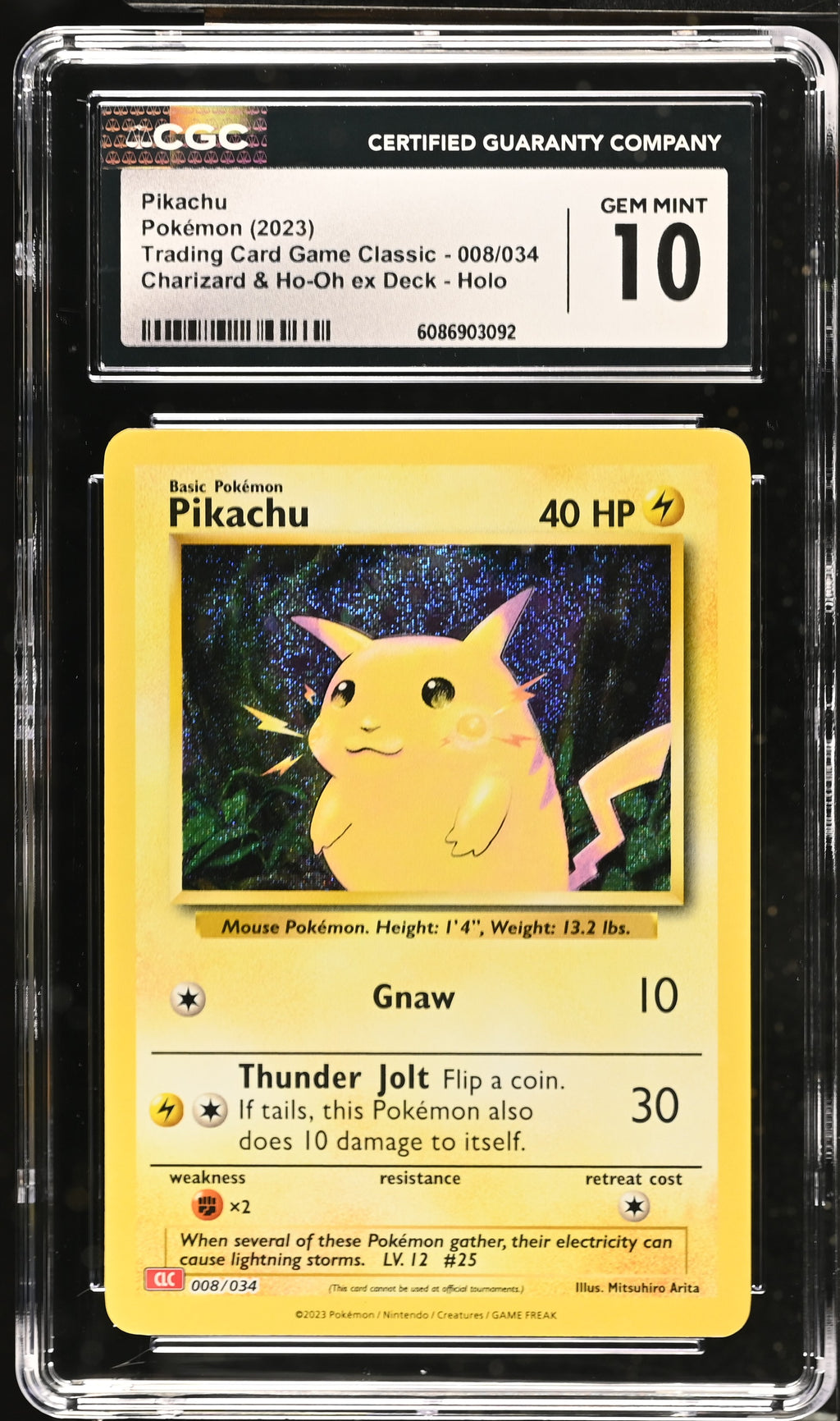 Pikachu Holo #008 - CGC 10 