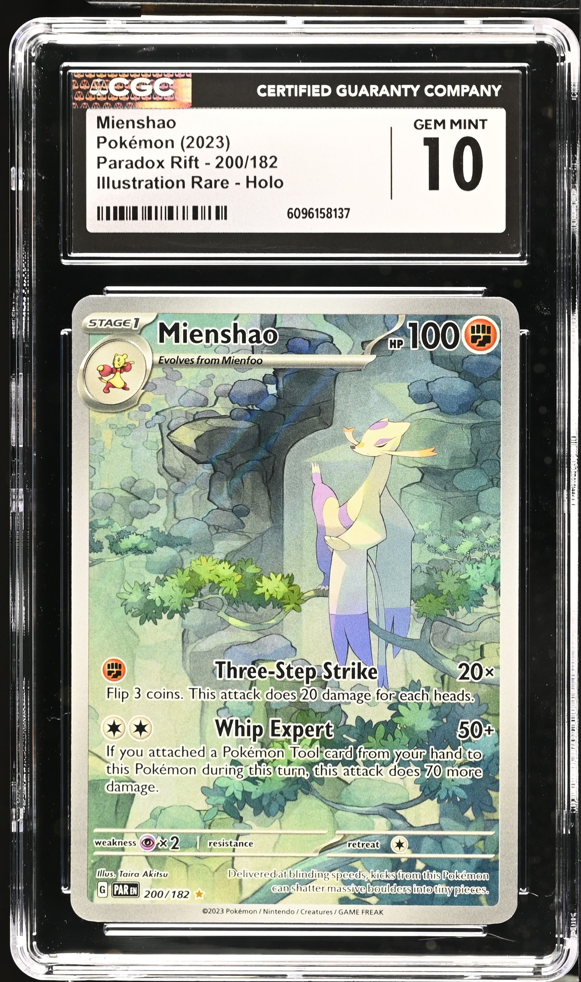 Mienshao Illustration Rare Illustration Rare Paradox Rift 200/182 NM CGC 10