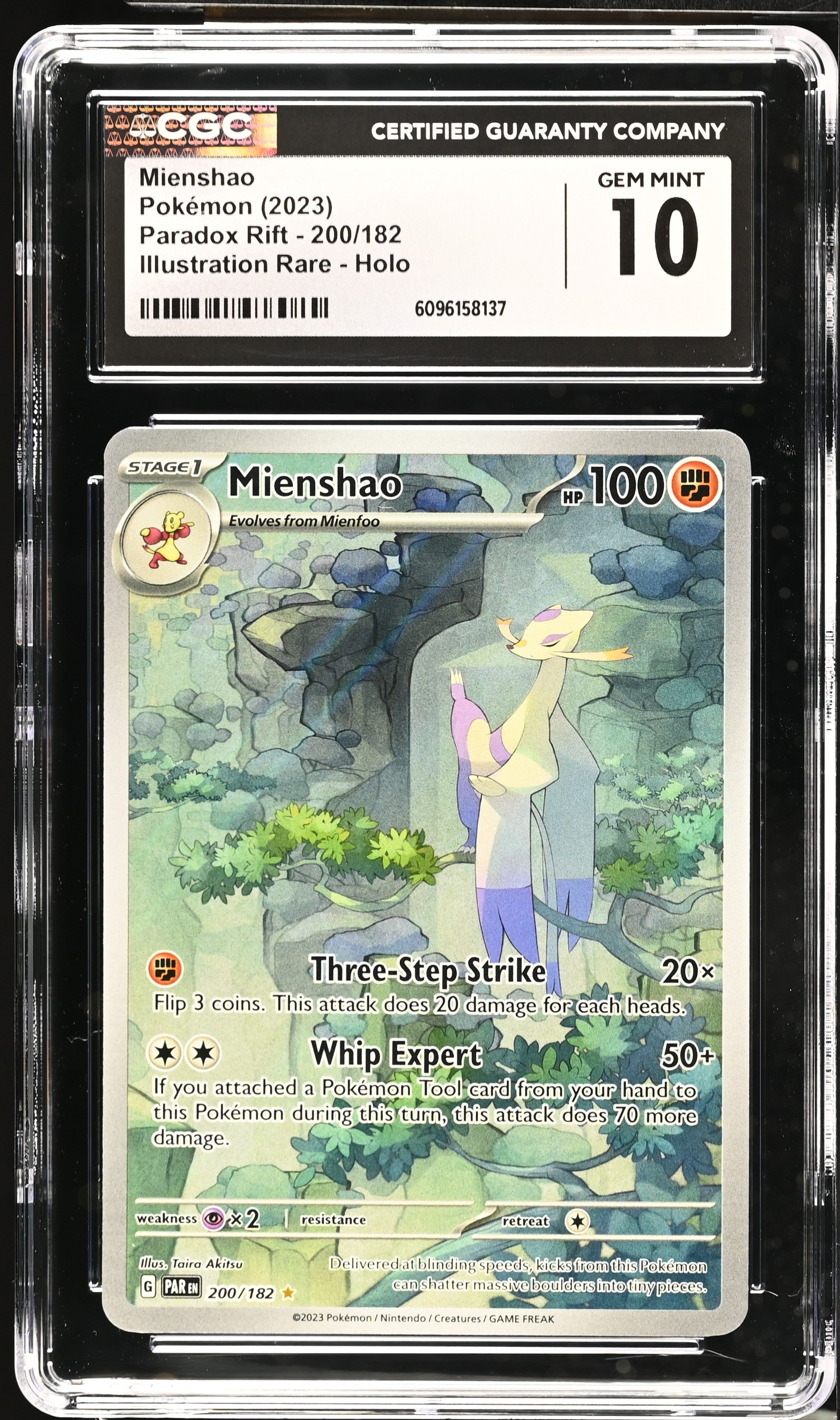 Mienshao Illustration Rare Illustration Rare Paradox Rift 200/182 NM CGC 10