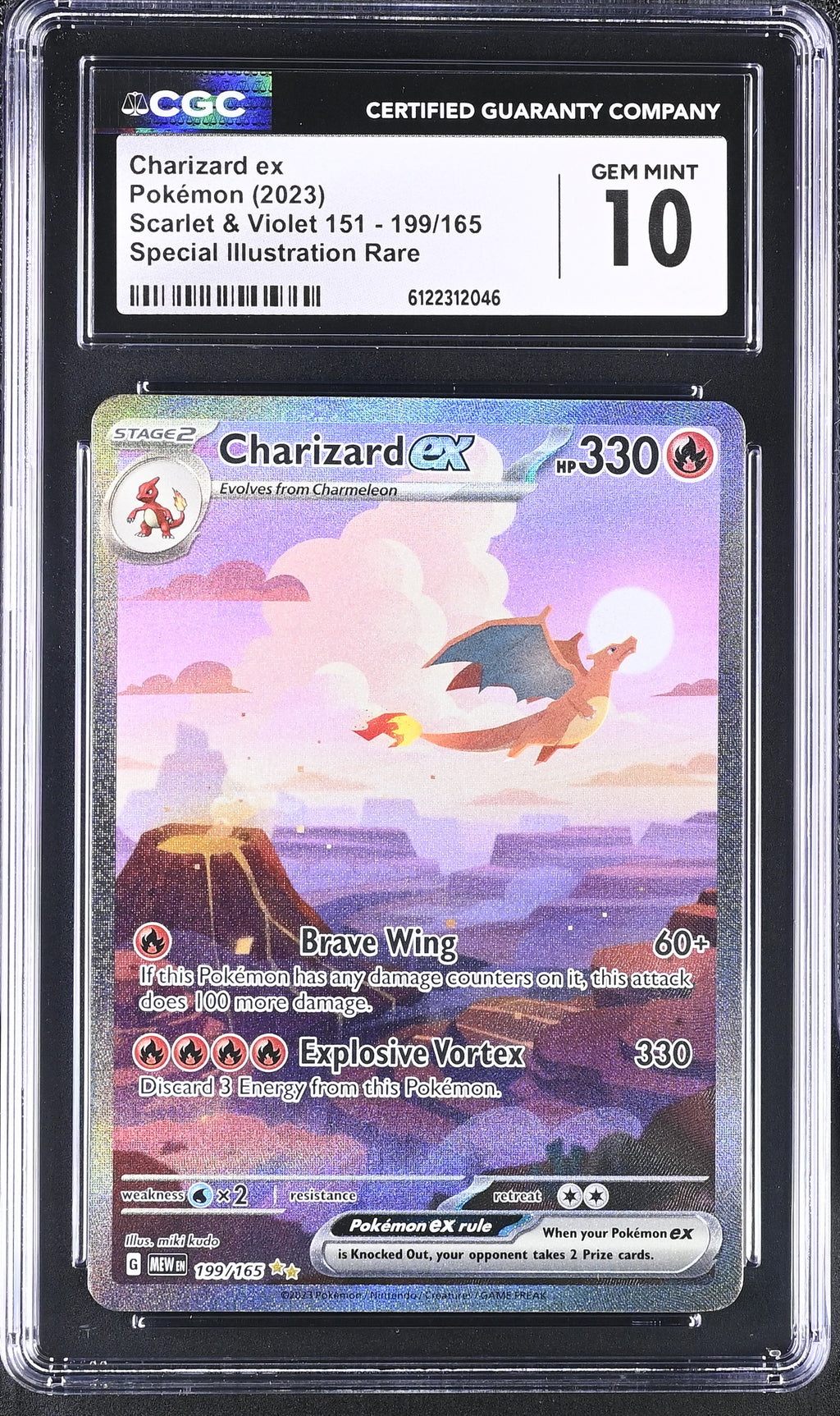 Charizard Ex Special Illustration Rare Scarlet & Violet 151 - 199/165 CGC 10