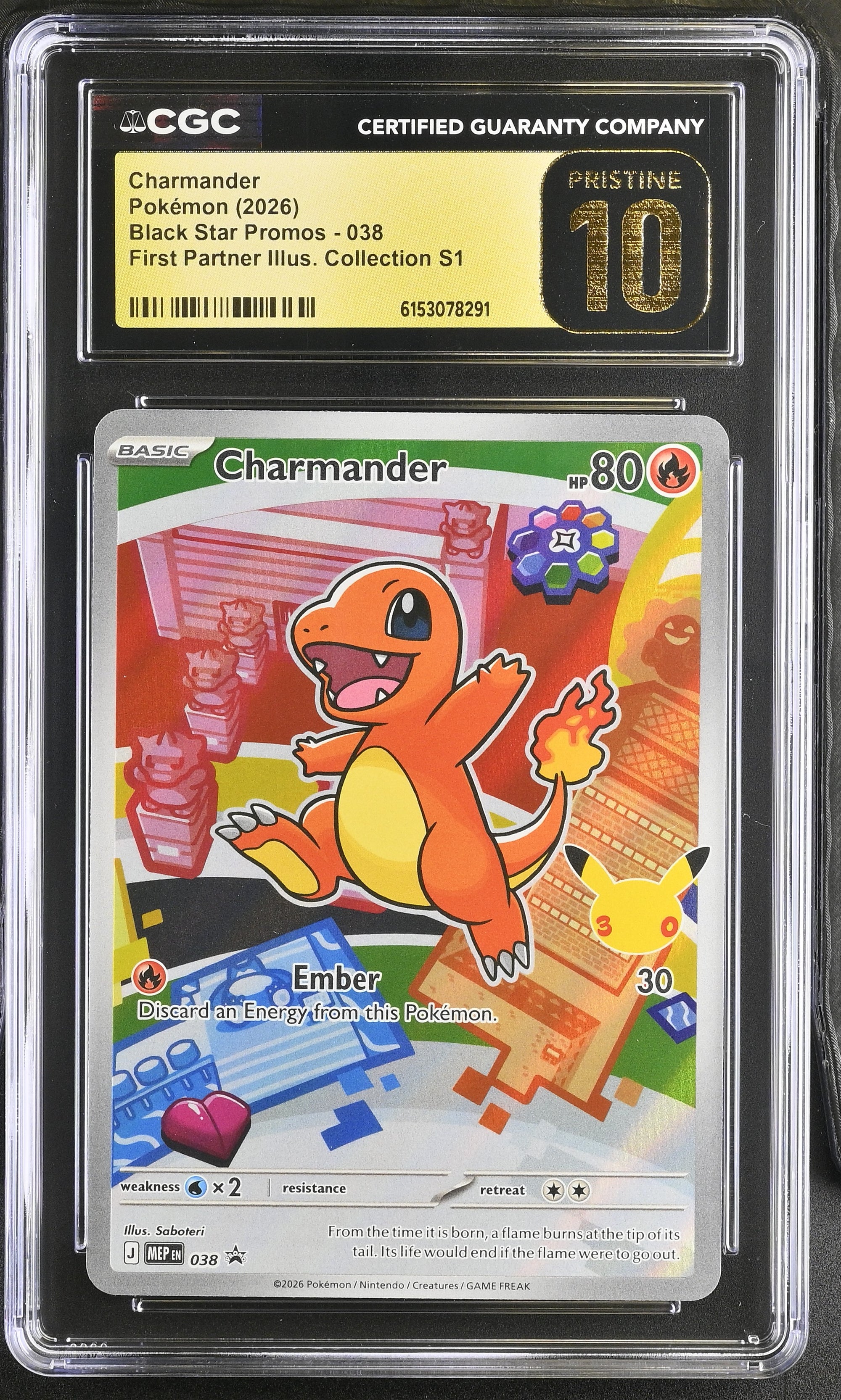 Charmander First Partner Illus. Collection S1 CGC 10