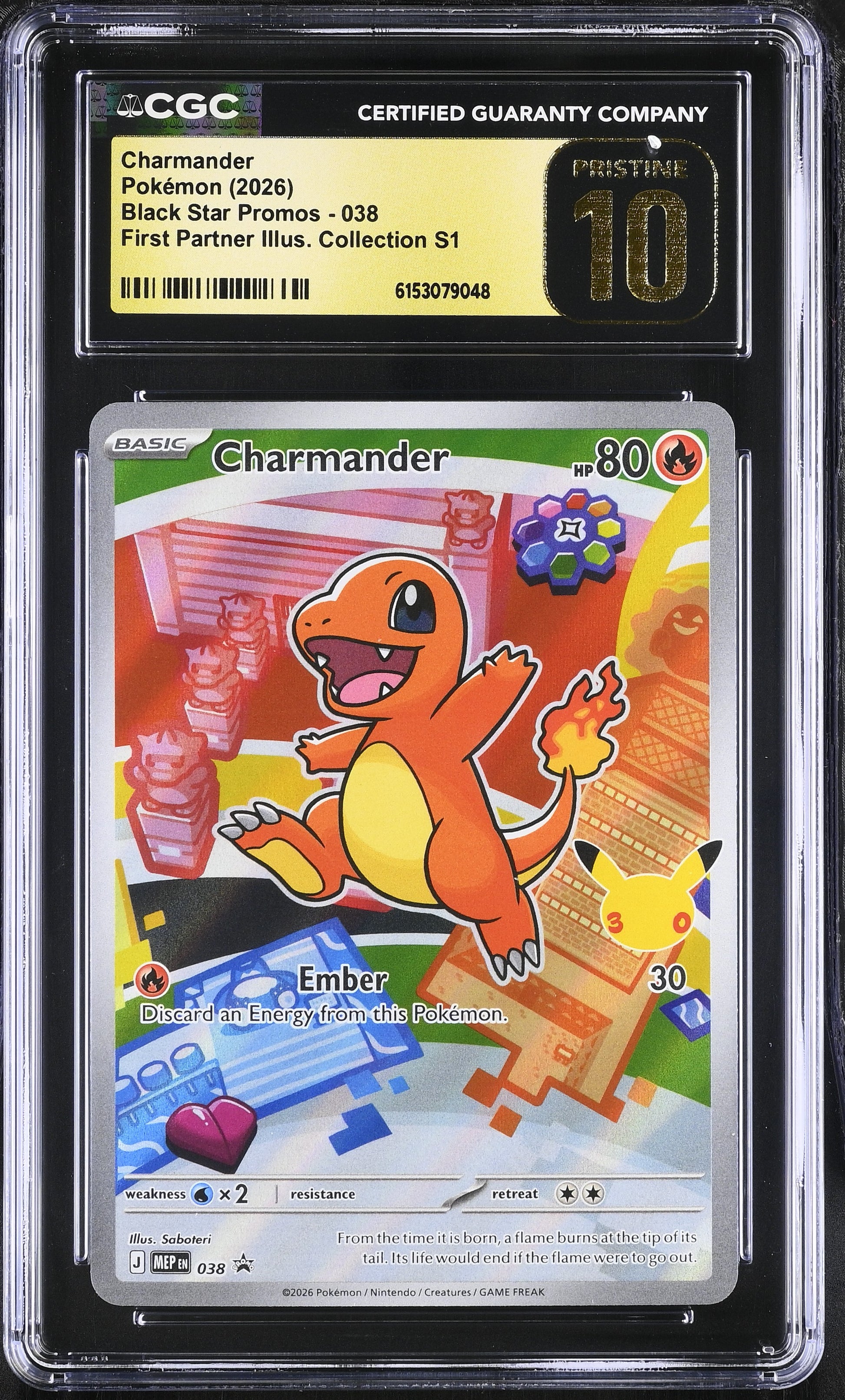 Charmander First Partner Illus. Collection S1 CGC 10