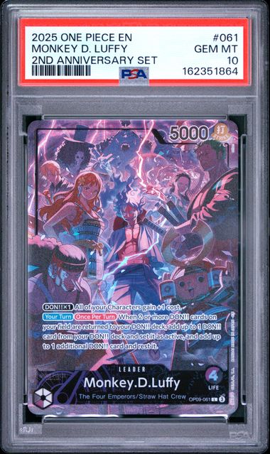 Monkey D. Luffy #061 2025 2nd Anniversary Set PSA 10