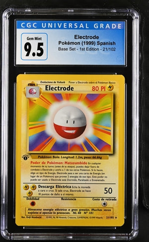 Electrode #21 Spanish 1999 Base Set - 1st Edition CGC 9.5