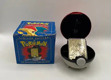 Pokémon 23K Gold-Plated Limited Edition Trading Card Charizard Box