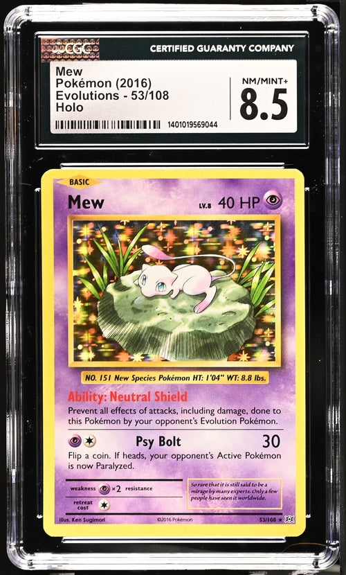 Mew #53 Holo 2016 Evolutions CGC 8.5
