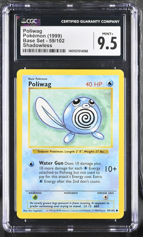 Poliwag Shadowless 1999 Base Set CGC 9.5