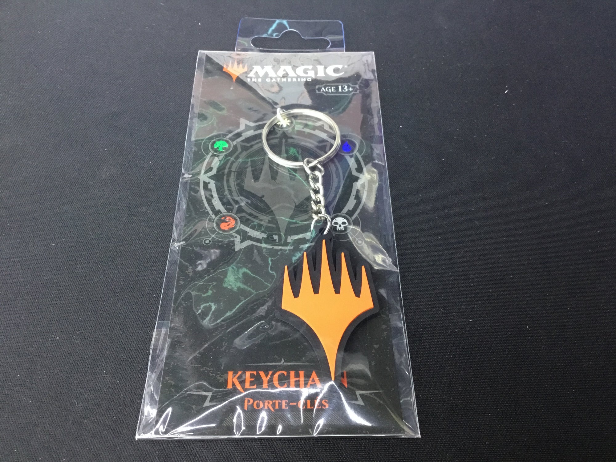 Magic The Gathering Planeswalker Symbol Black Keychain