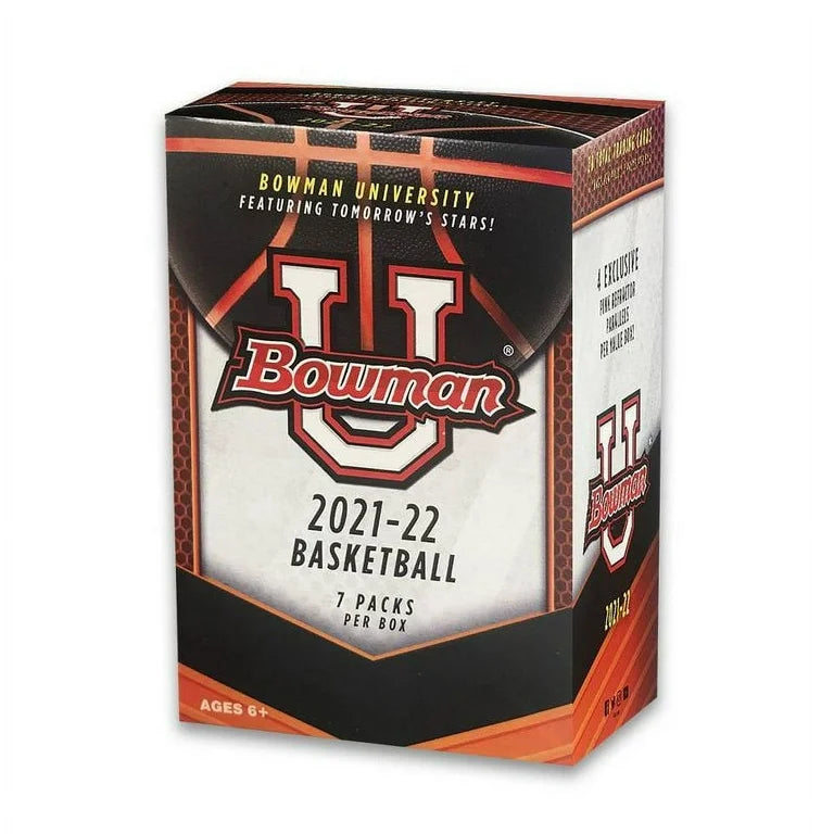Topps 2021-22 Bowman University Basketball Trading Card BLASTER Box [7 Packs]