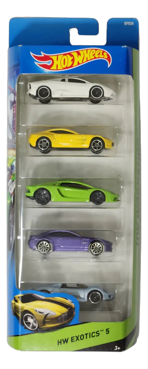 The Hot Wheels HW Exotics 5 Pack Workshop BFB36 from 2014