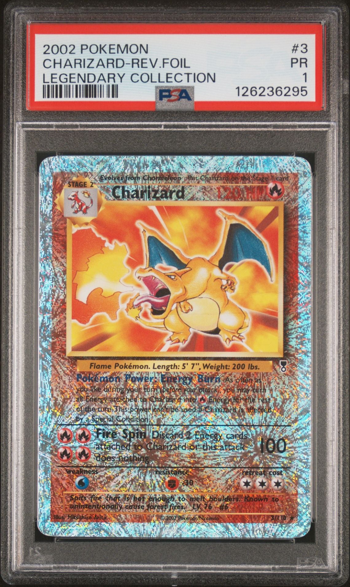 CHARIZARD-REV.FOIL LEGENDARY COLLECTION 2002 POKEMON LEGENDARY COLLECTION PSA PR 1