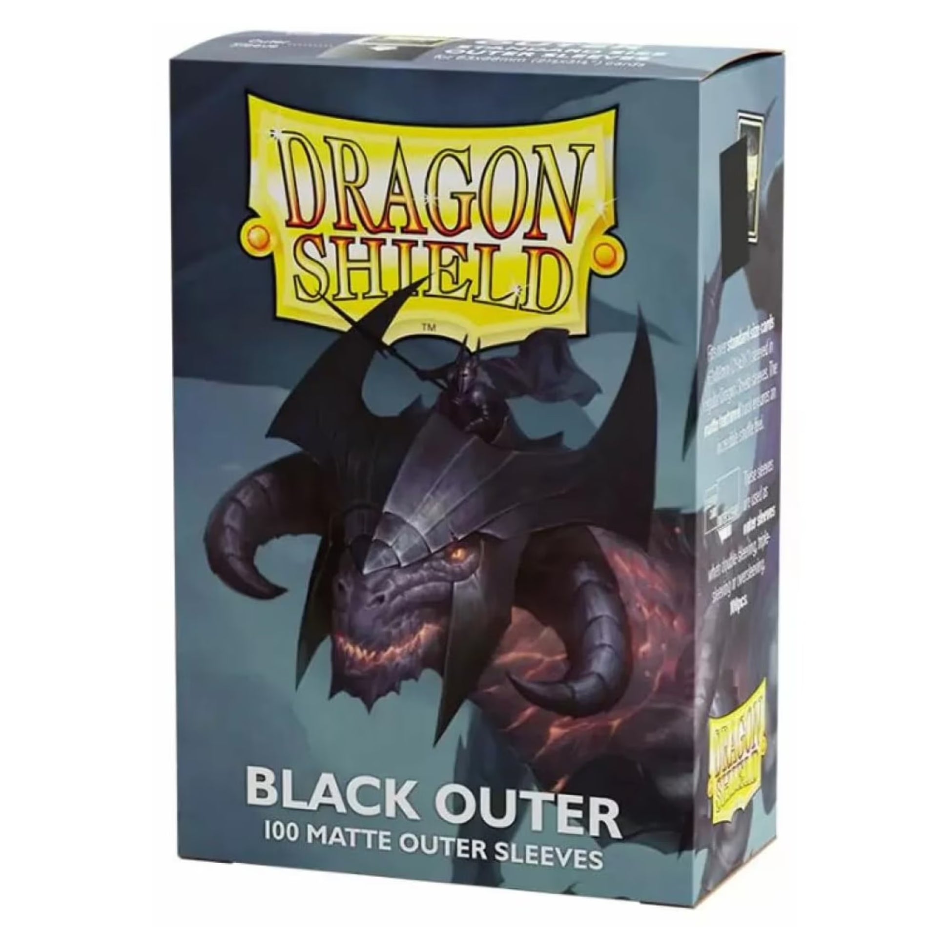 Dragon Shield Outer Sleeves - Matte Black 100 CT - Card Sleeves