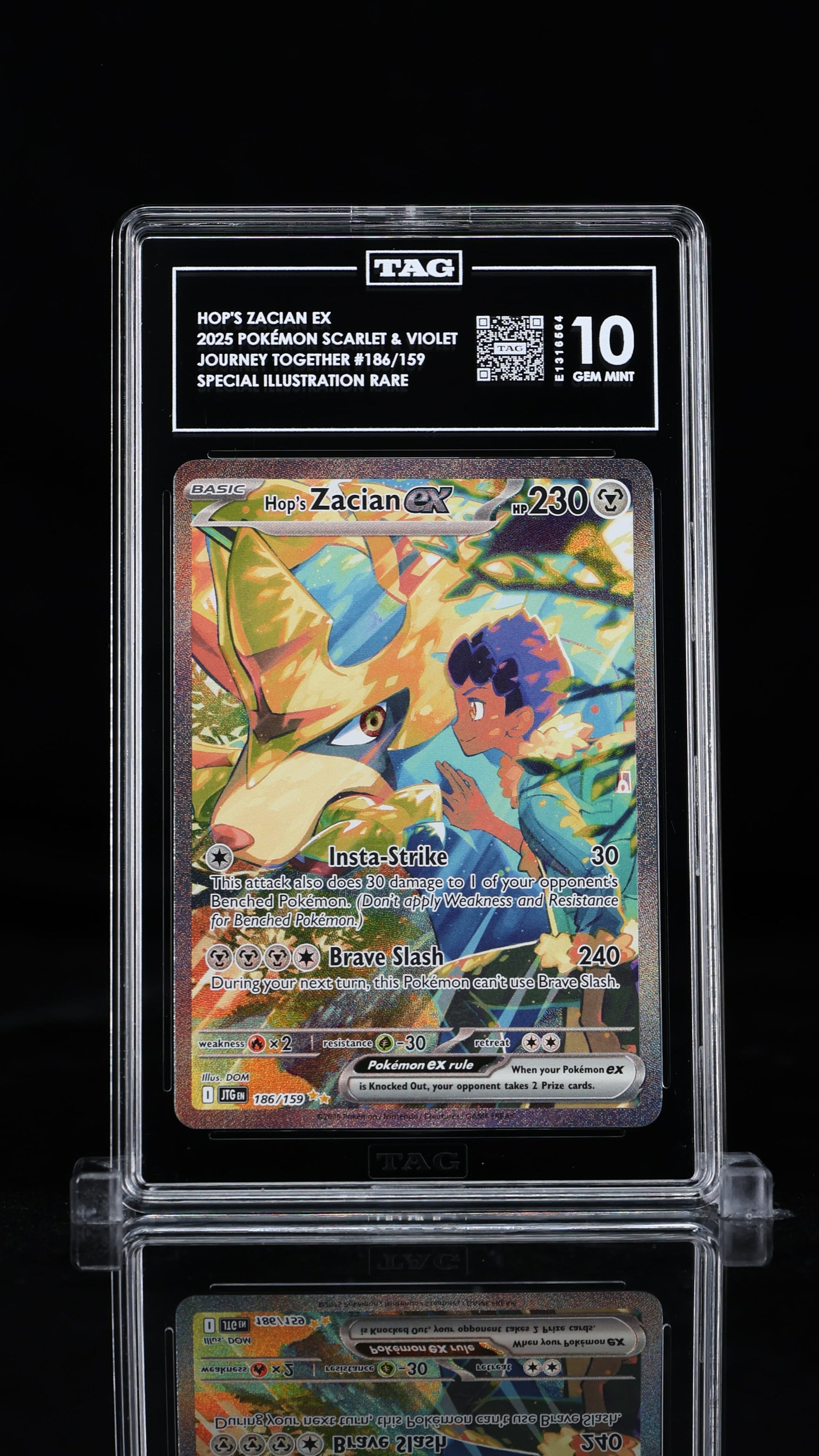 Hop's Zacian ex Special Illustration Rare 2025 Pokémon Scarlet & Violet TAG 10 GEM MINT