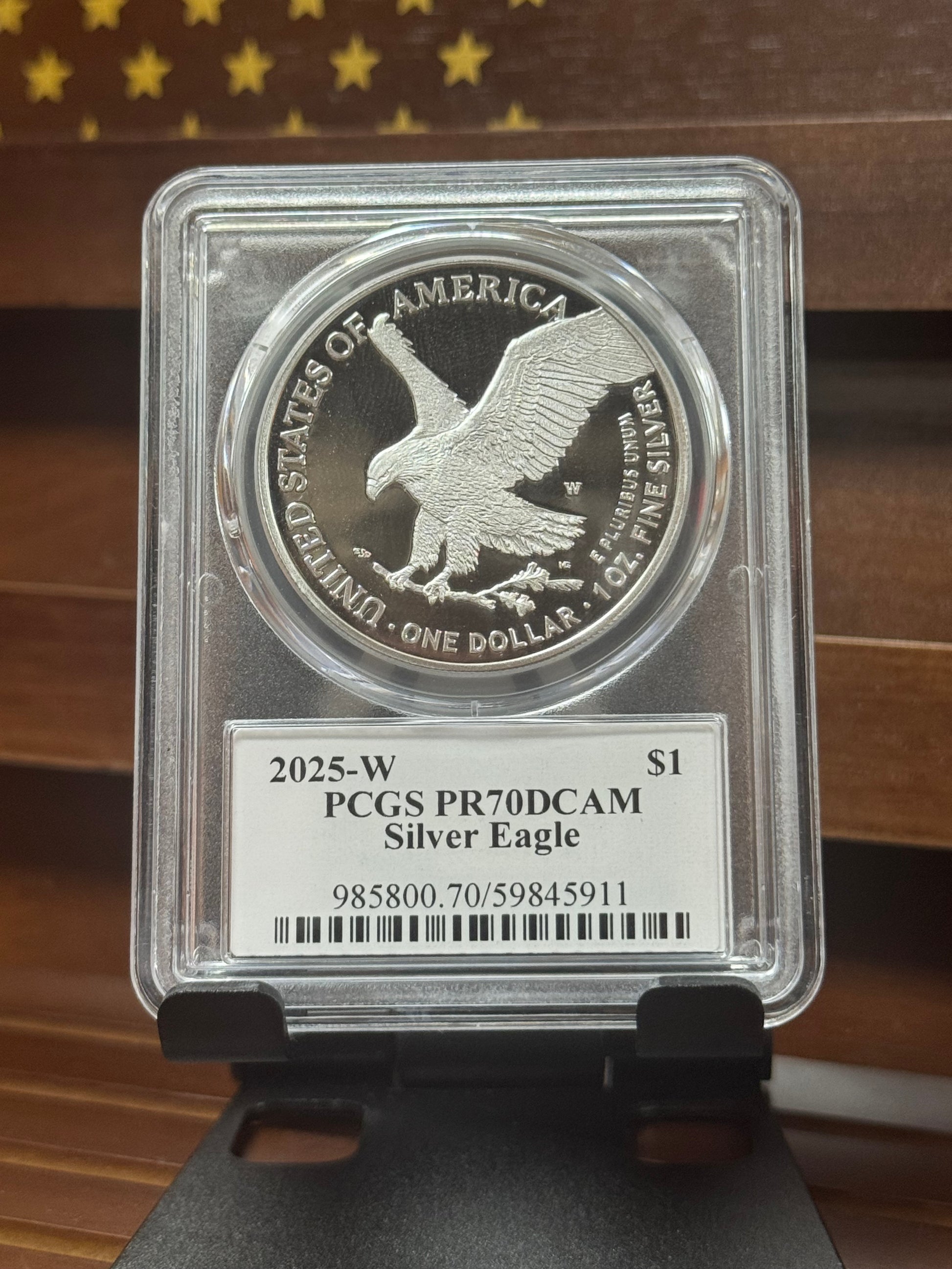 2025‑W Proof Silver Eagle – PCGS PR70 DCAM – Privy Power "Ultra Silver" Label