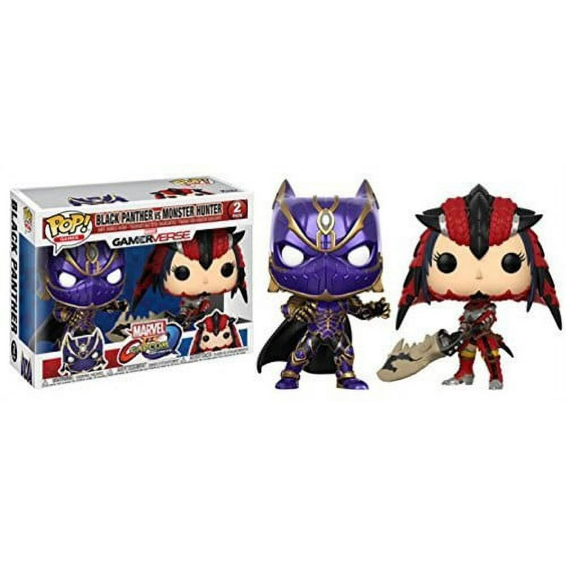 Funko Pop! Games: Marvel Vs Capcom - Black Panther Vs. Monster Hunter - 2 Pack