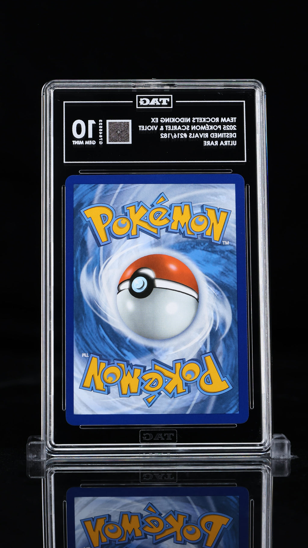 Team Rocket's Nidoking ex Ultra Rare 2025 Pokémon Scarlet & Violet TAG 10 GEM MINT