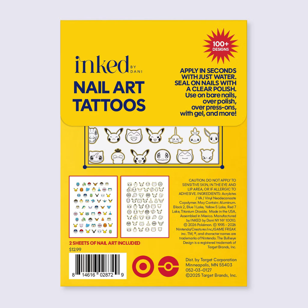 INKED by Dani Nail Art Tattoos - Pokémon