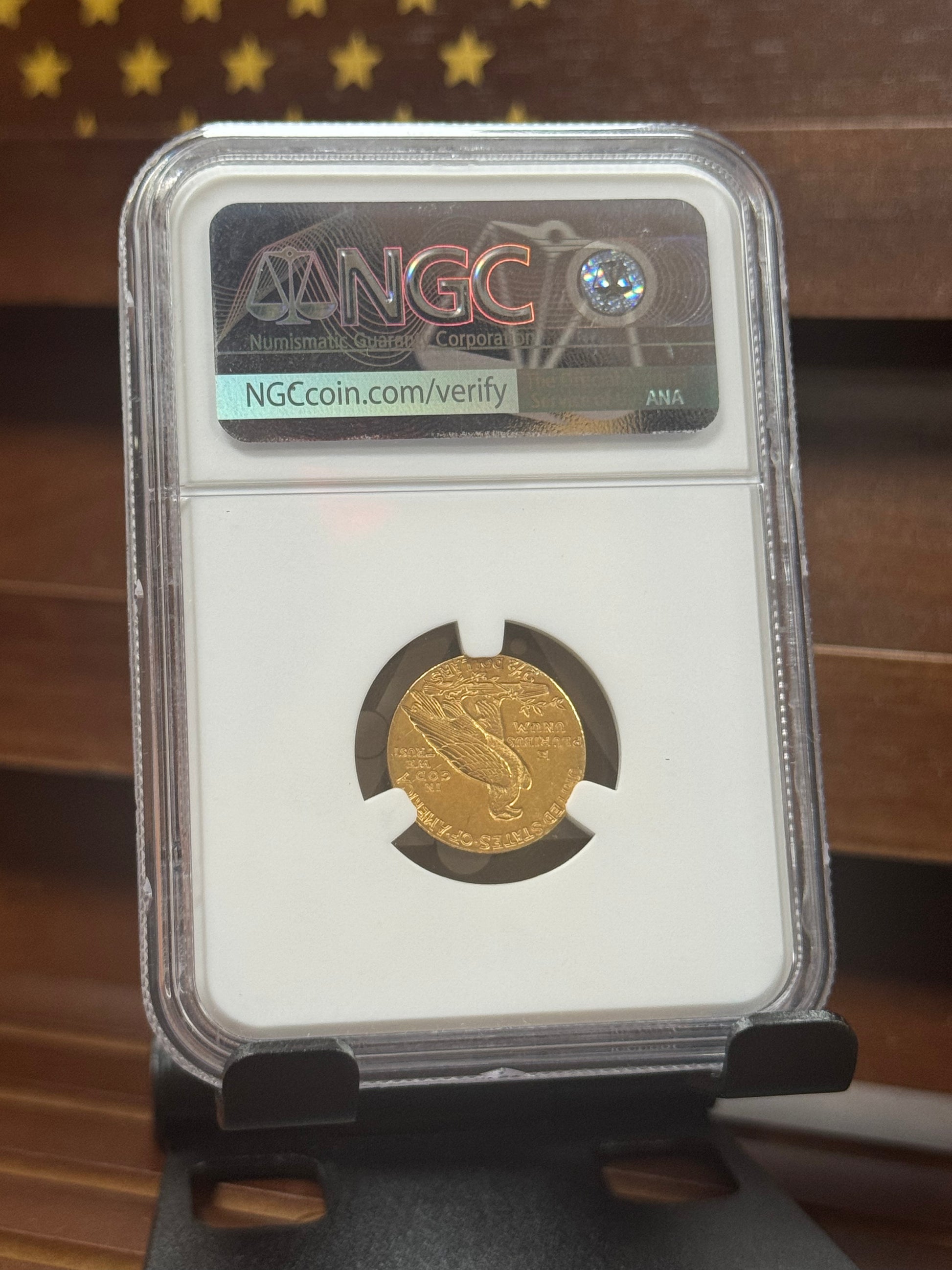1910 $2.5 Indian Head Gold Quarter Eagle (NGC MS61)