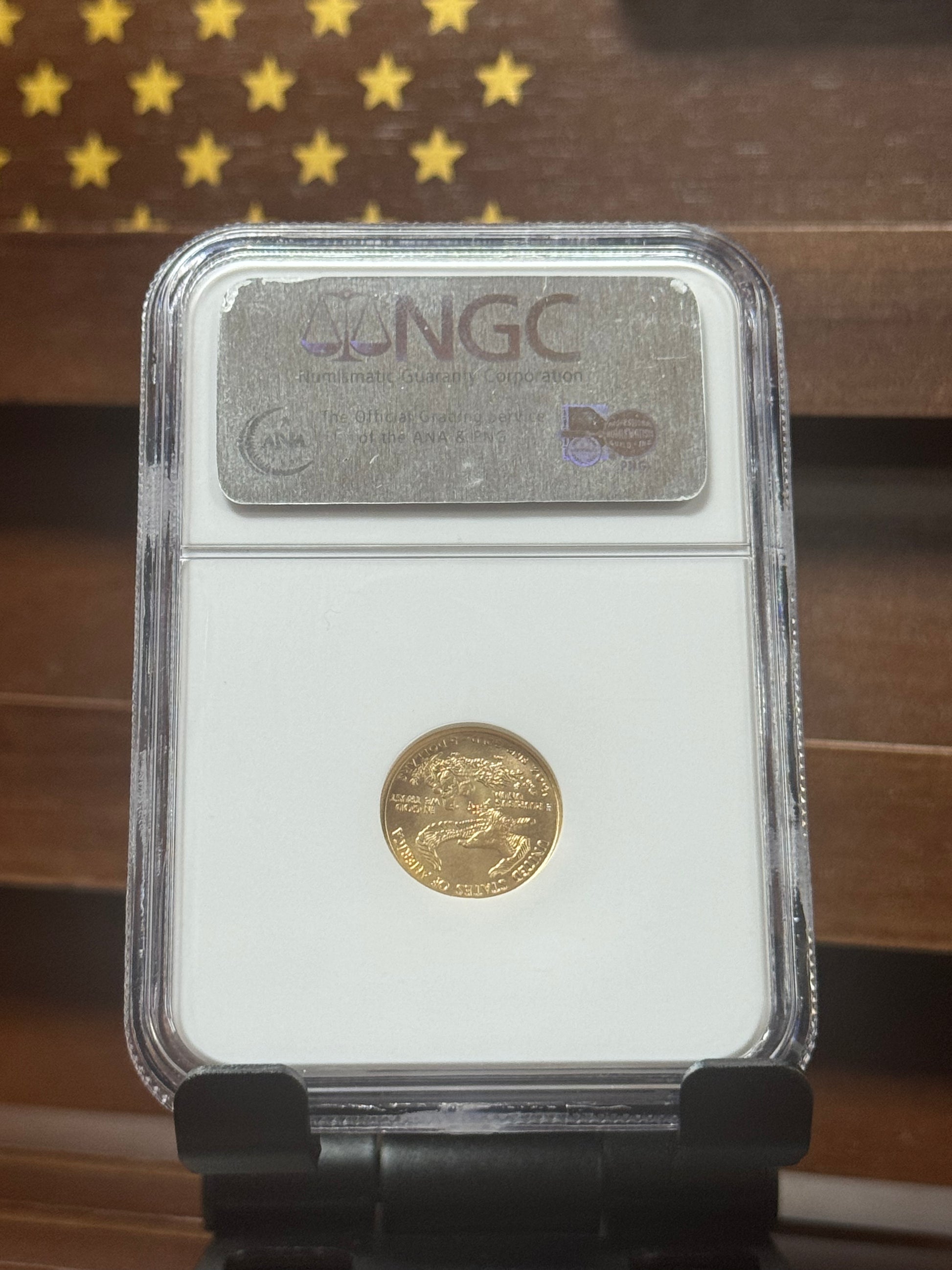 2005 American Gold Eagle – $5 1/10 oz – NGC MS70