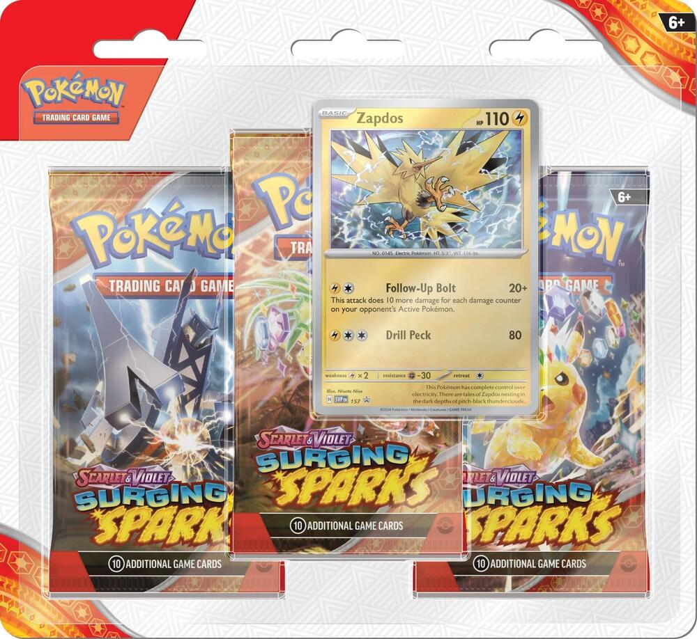Surging Sparks 3 Pack Blisters- SV08: Surging Sparks (SSP)