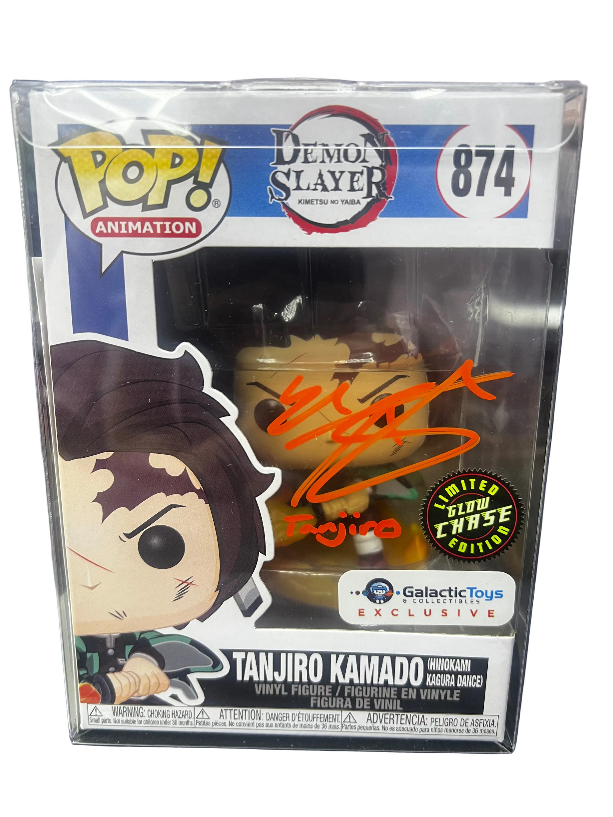 Funko Pop Demon Slayer Tanjiro Kamado With Flaming Blade (Signed)