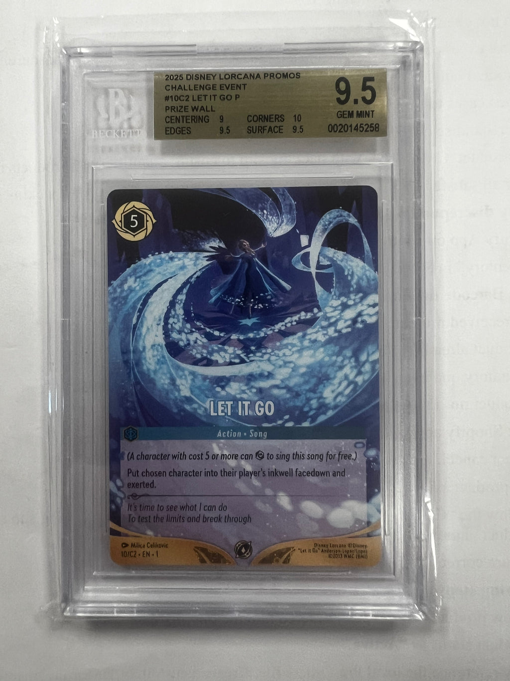 Let It Go - 2025 Disney Lorcana TCG Challenge Event Promos BGS 9.5