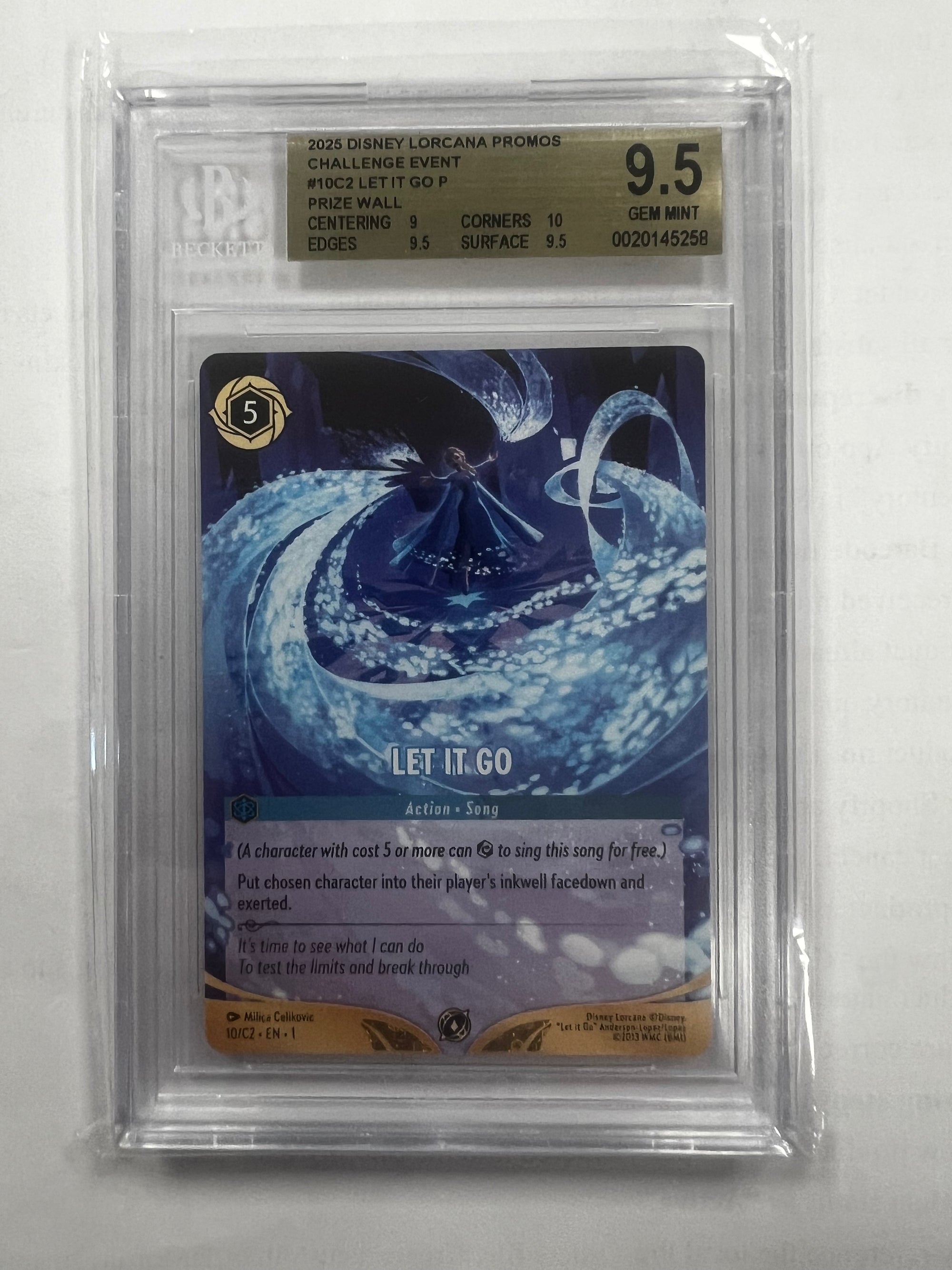 Let It Go - 2025 Disney Lorcana TCG Challenge Event Promos BGS 9.5