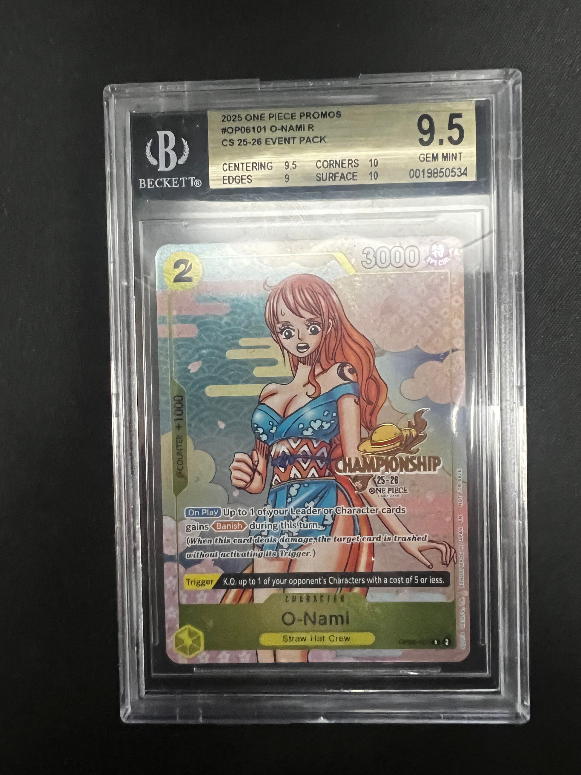 O-Nami R/(Championships 25-26 Event Pack) 2025 One Piece Card Game Promos BGS 9.5